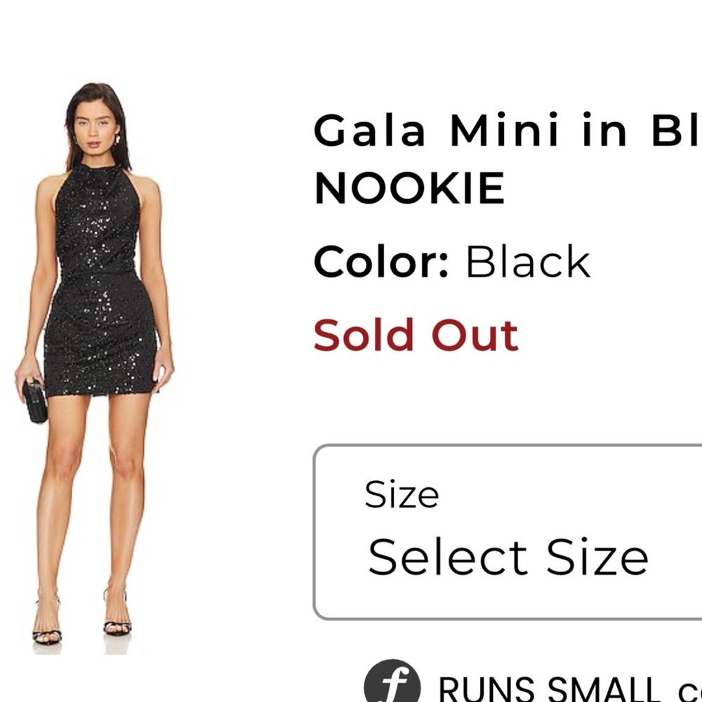 Nookie Black Sequin Dress GALA MINI- Revolve